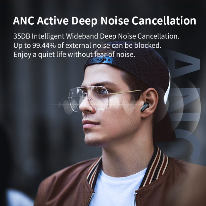 Auriculares Bluetooth inalámbricos con reducción de ruido ANC + ENC con pantalla táctil a todo color LY30