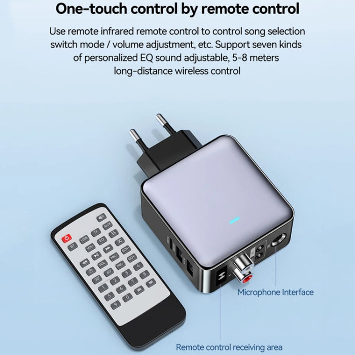 Adaptador Bluetooth 5.3 OMS-H6 Receptor y transmisor de audio inalámbrico Enchufe europeo, OMS-H6