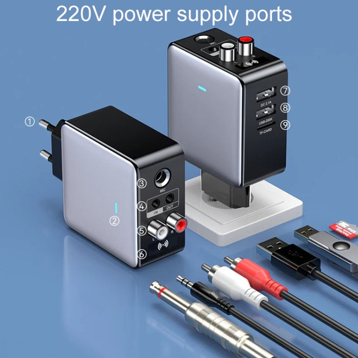 Adaptador Bluetooth 5.3 OMS-H6 Receptor y transmisor de audio inalámbrico Enchufe europeo, OMS-H6