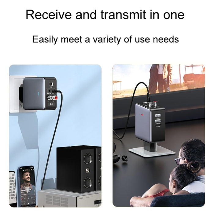Adaptador Bluetooth 5.3 OMS-H6 Receptor y transmisor de audio inalámbrico Enchufe europeo, OMS-H6