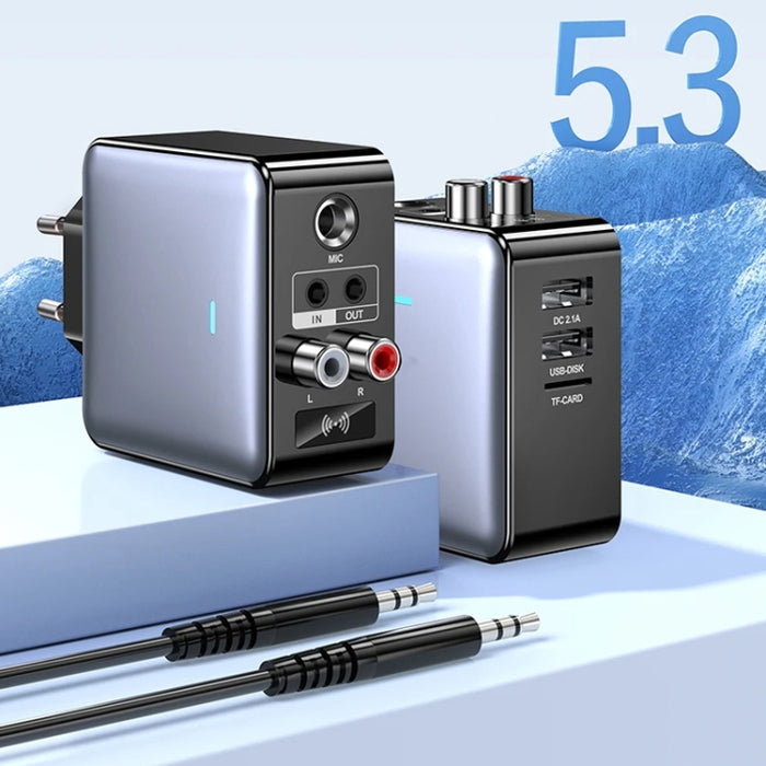 Adaptador Bluetooth 5.3 OMS-H6 Receptor y transmisor de audio inalámbrico Enchufe europeo, OMS-H6