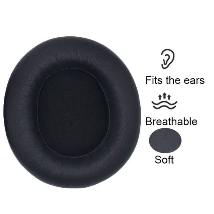 1 par de fundas de esponja para auriculares con cable SteelSeries Arctis Nova 3/5/7/Pro, Black Leather, Black Pattern, Gray Net