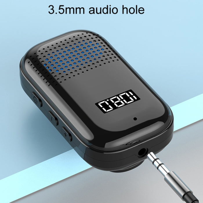 Receptor de audio Bluetooth multifuncional con clip y radio FM enchufable