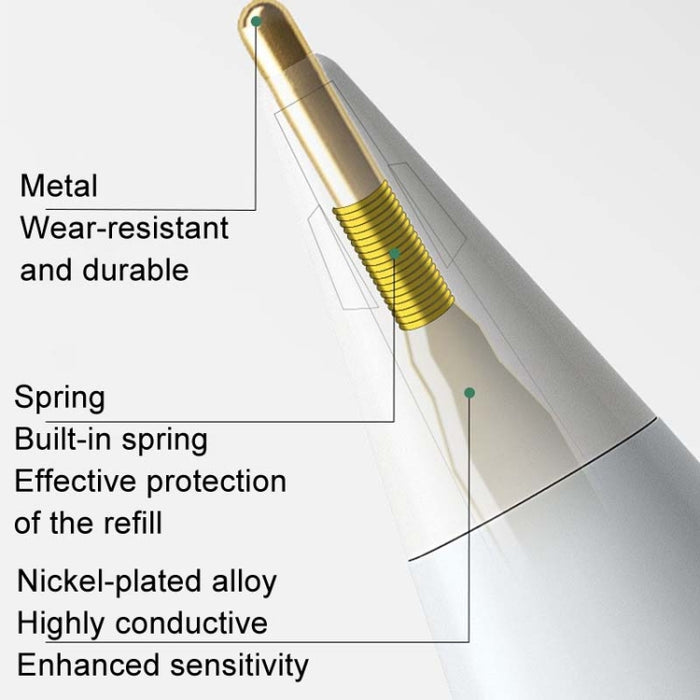 Puntas de repuesto para Apple Pencil Puntas modificadas, 4.0 Extended White Shell Silver Tip, 3.5 Standard White Shell Silver Tip, 3.0 Round Head White Shell Silver Tip, 4.0 Extended White Shell Gold Tip, 3.5 Standard White Shell Gold Tip              ...