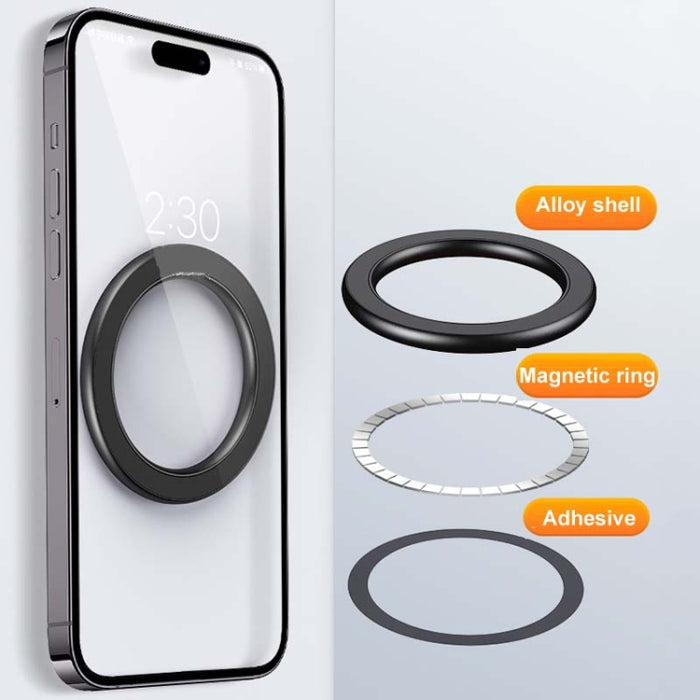 Soporte magnético para teléfono de pared de aleación de zinc para coche, anillo magnético para teléfono móvil, Zinc Alloy Magnetic