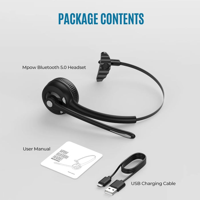 Auriculares inalámbricos mono Bluetooth 5.0 para empresas Auriculares dedicados para atención al cliente
