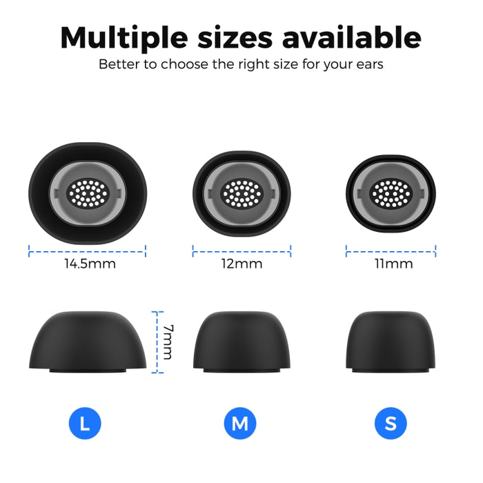 Auriculares de silicona AhaStyle WG173 para Samsung Galaxy Buds3 Pro, S, M, L, S+M+L