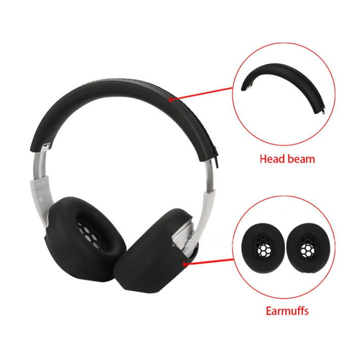 Juego de almohadillas de silicona para los oídos y funda para la diadema para auriculares Beats Studio Pro, Set Black, Set Beige, Set Red, Set Deep Blue