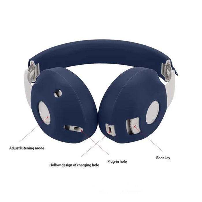 Juego de almohadillas de silicona para los oídos y funda para la diadema para auriculares Beats Studio Pro, Set Black, Set Beige, Set Red, Set Deep Blue