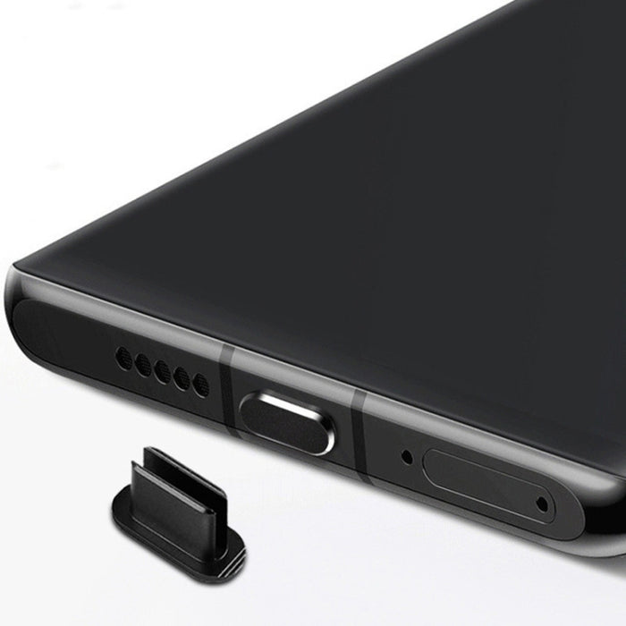 Kit de limpieza de tapones antipolvo de metal para teléfonos móviles con interfaz tipo C