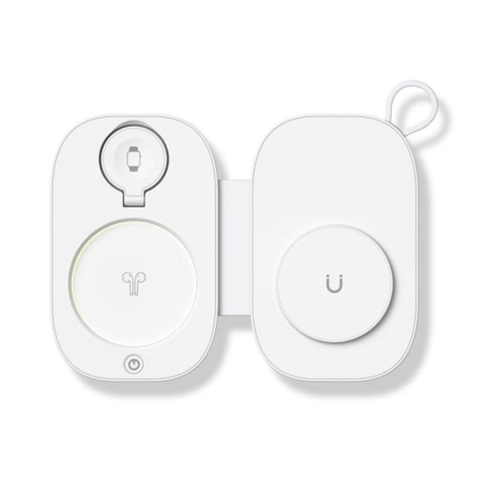 Cargador inalámbrico magnético plegable T5 3 en 1 para Apple Watch, iPhone y AirPods