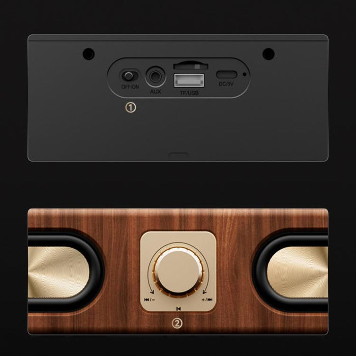 Altavoz Bluetooth inalámbrico de escritorio estéreo HIFI retro Havit M16