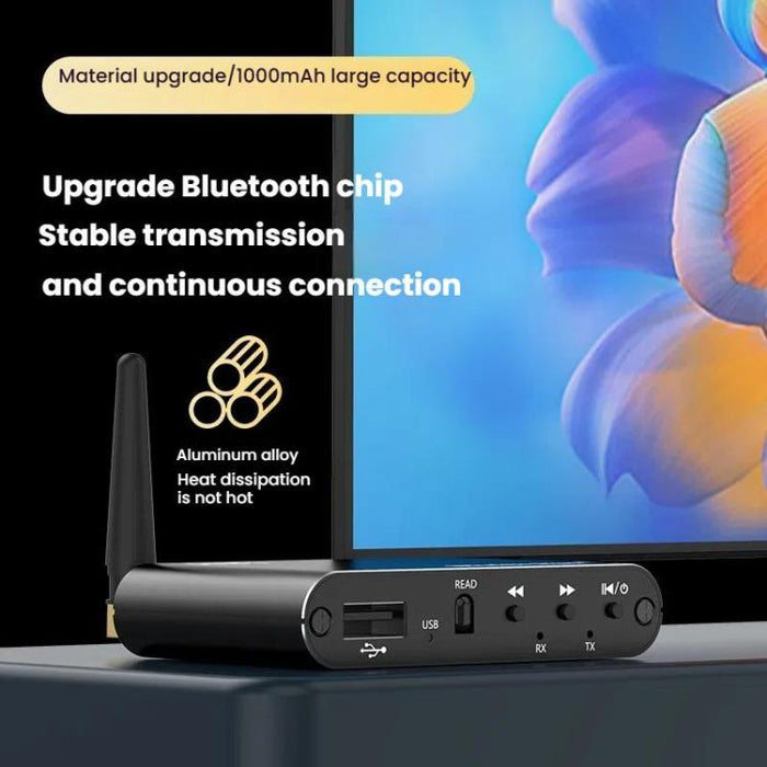 Adaptador de audio 2 en 1 con amplificador AUX y Bluetooth 5.4, Bluetooth 5.4