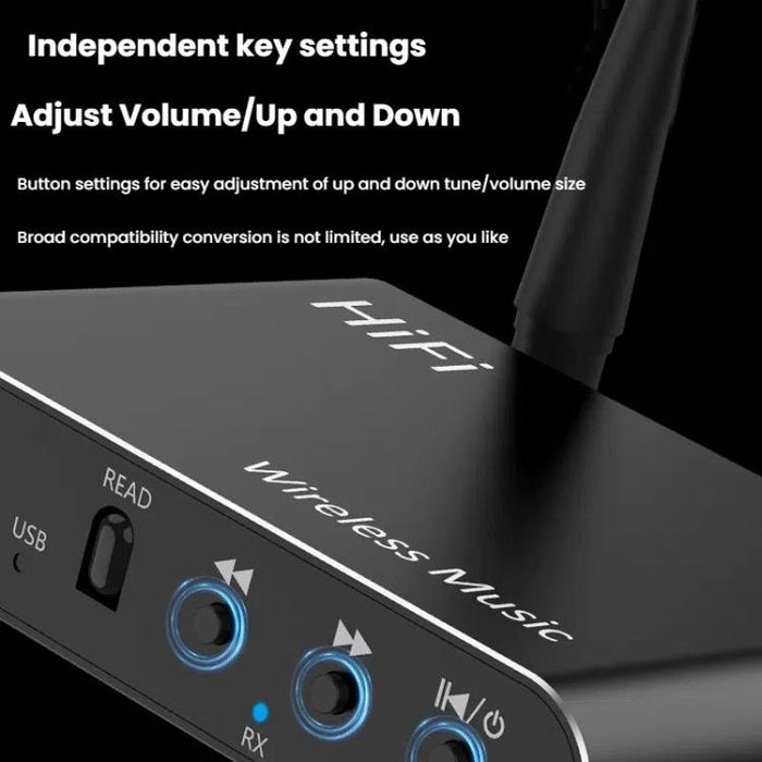 Adaptador de audio 2 en 1 con amplificador AUX y Bluetooth 5.4, Bluetooth 5.4