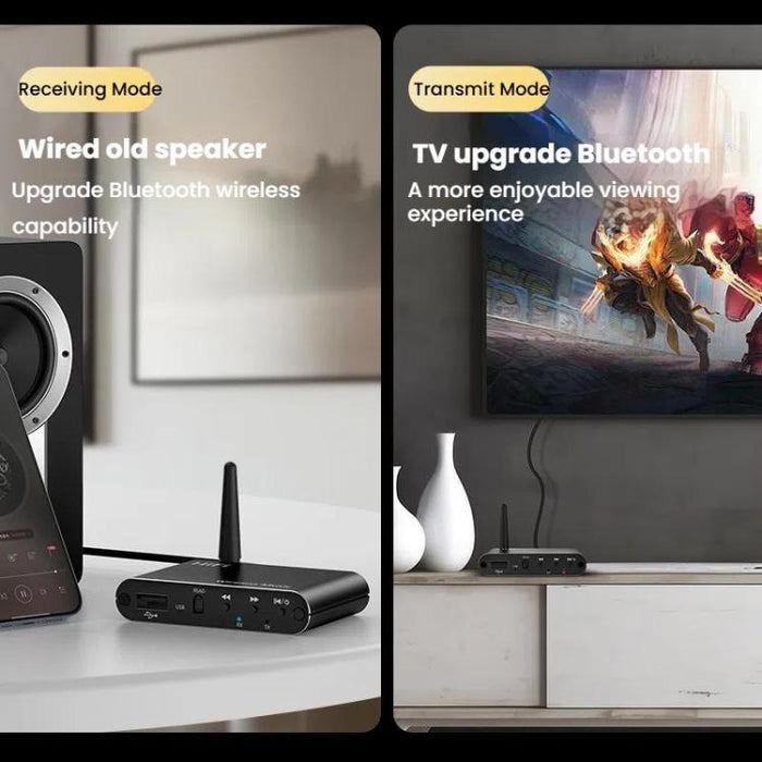 Adaptador de audio 2 en 1 con amplificador AUX y Bluetooth 5.4, Bluetooth 5.4