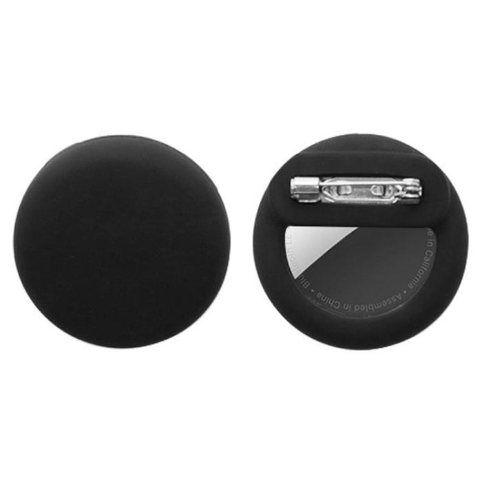 Funda de silicona redonda para rastreador GPS AirTag con imperdibles ocultos en el interior de la ropa y los zapatos.