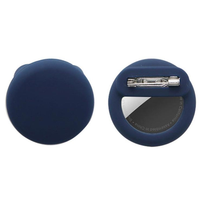 Funda de silicona redonda para rastreador GPS AirTag con imperdibles ocultos en el interior de la ropa y los zapatos.
