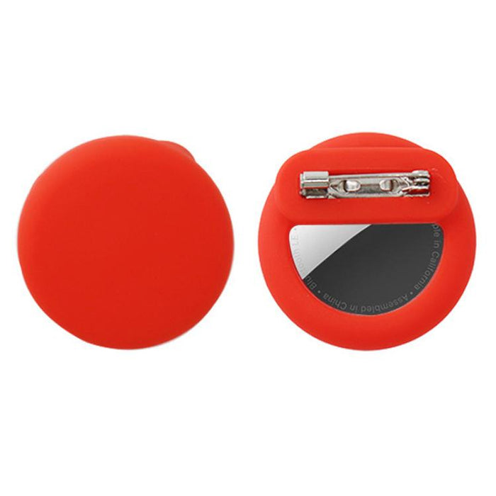 Funda de silicona redonda para rastreador GPS AirTag con imperdibles ocultos en el interior de la ropa y los zapatos.
