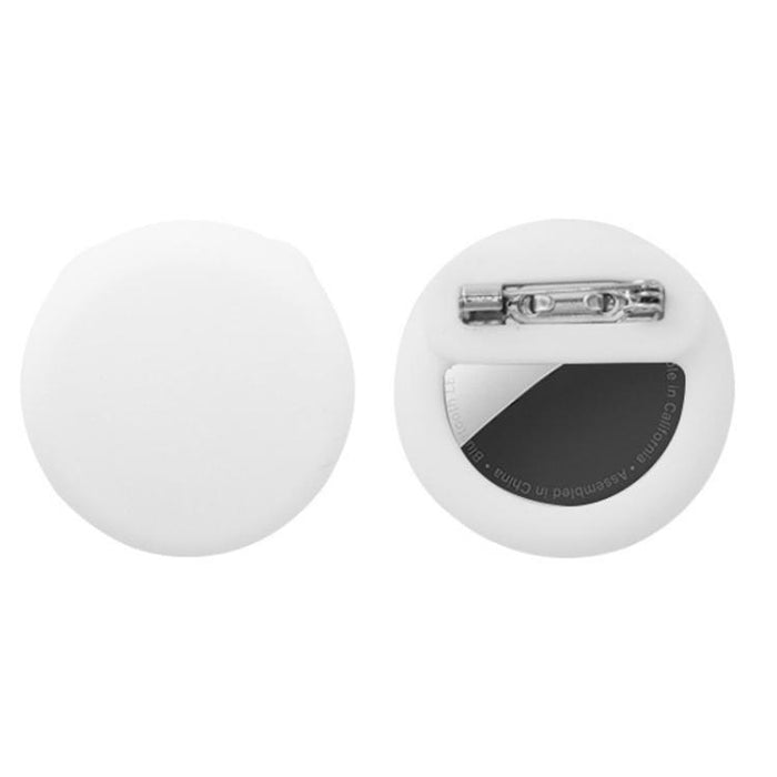 Funda de silicona redonda para rastreador GPS AirTag con imperdibles ocultos en el interior de la ropa y los zapatos.