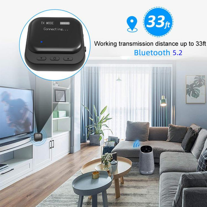 Adaptador receptor y transmisor de pantalla Bluetooth 5.2 TR82 2 en 1