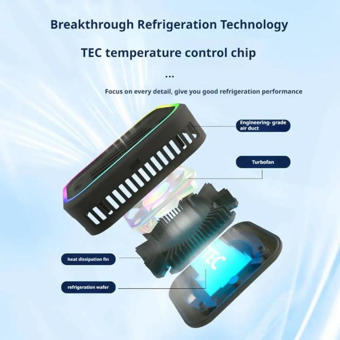 SR03 Wireless Magnetic Phone Cooler With LED Light Overclocking Semiconductor Cooling, SR03 (Black), SR03 (White)