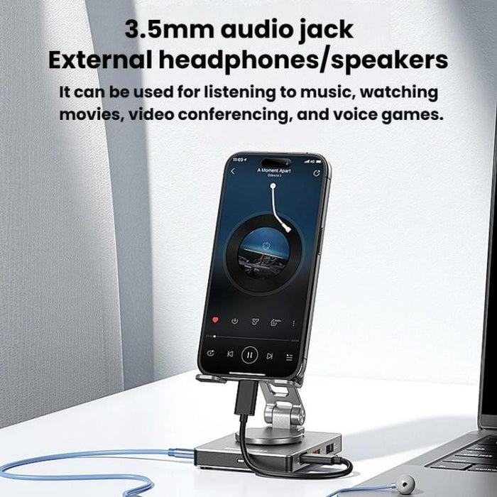 Blueendless ST803 Phone Rotating Stand Docking Station, 8 In 1