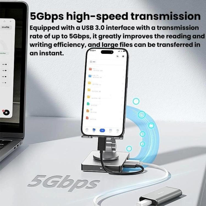 Blueendless ST803 Phone Rotating Stand Docking Station, 8 In 1