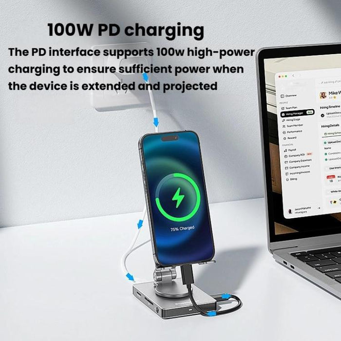 Blueendless ST803 Phone Rotating Stand Docking Station, 8 In 1