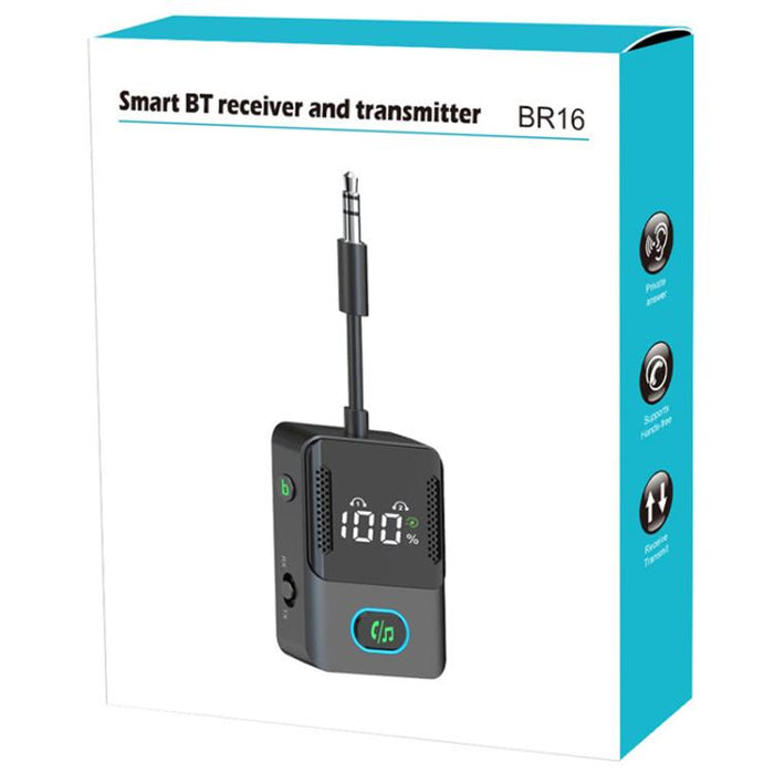 BR16 Car Bluetooth Dual-Microphone Receiver-Transmitter Long Lasting Audio Adapter