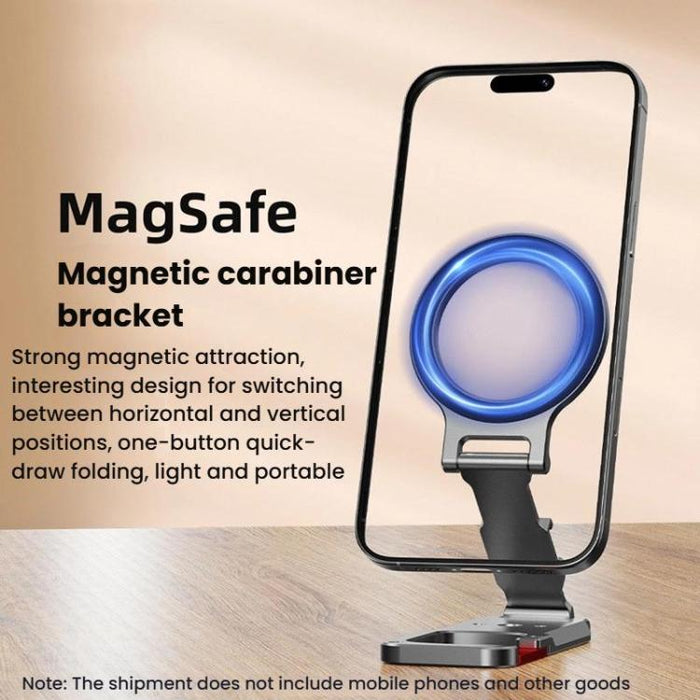 Magsafe Magnetic Cell Phone Shooter Folding Metal Clip 1/4 Expanding Stand Accessory, MB015