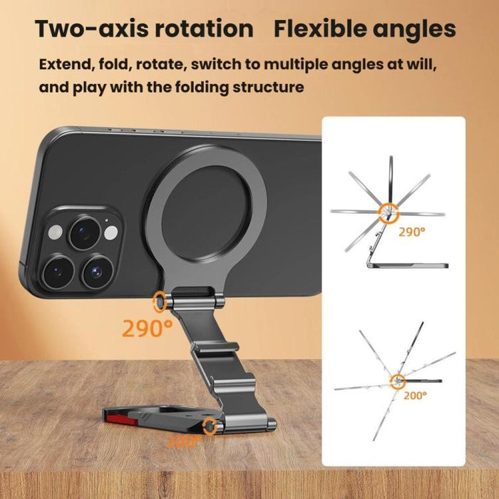 Magsafe Magnetic Cell Phone Shooter Folding Metal Clip 1/4 Expanding Stand Accessory, MB015