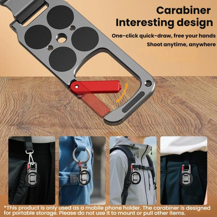 Magsafe Magnetic Cell Phone Shooter Folding Metal Clip 1/4 Expanding Stand Accessory, MB015