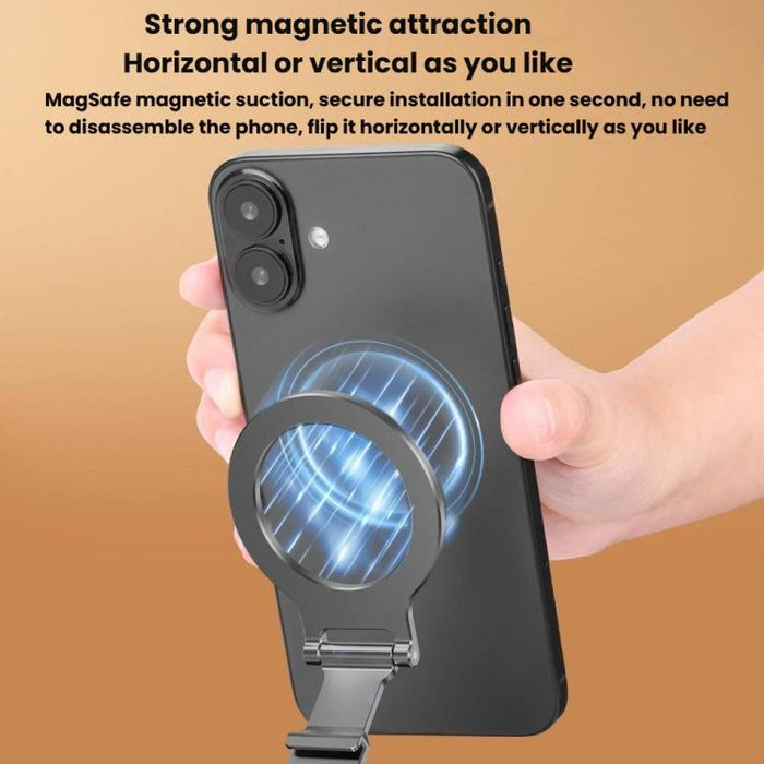Magsafe Magnetic Cell Phone Shooter Folding Metal Clip 1/4 Expanding Stand Accessory, MB015