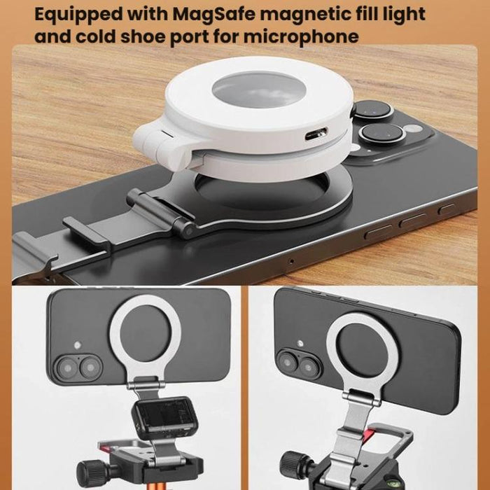 Magsafe Magnetic Cell Phone Shooter Folding Metal Clip 1/4 Expanding Stand Accessory, MB015