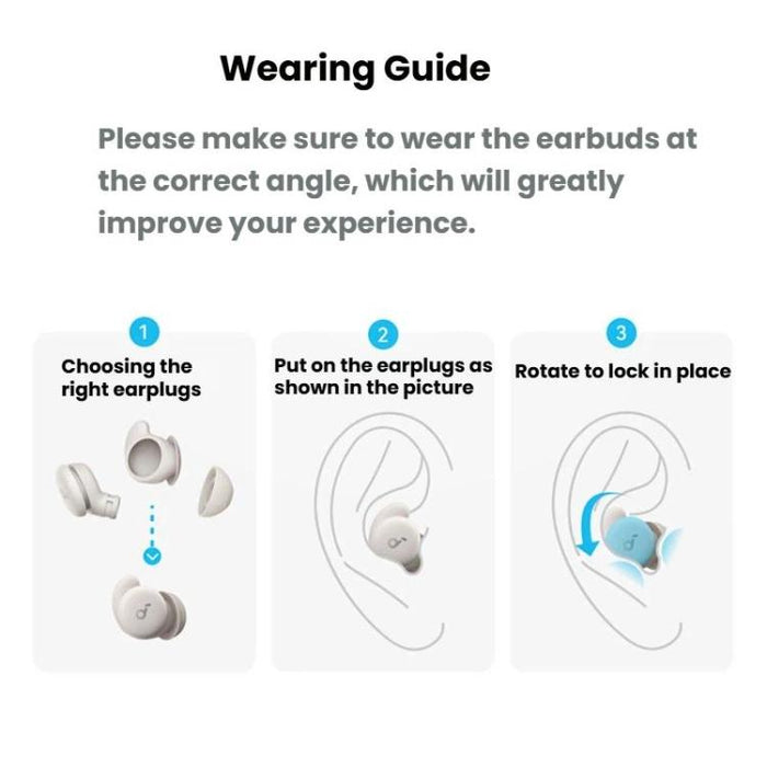 ANKER SoundCore Sleep A20 Wireless Bluetooth Noise Reduction Sleeping Earphones, A20