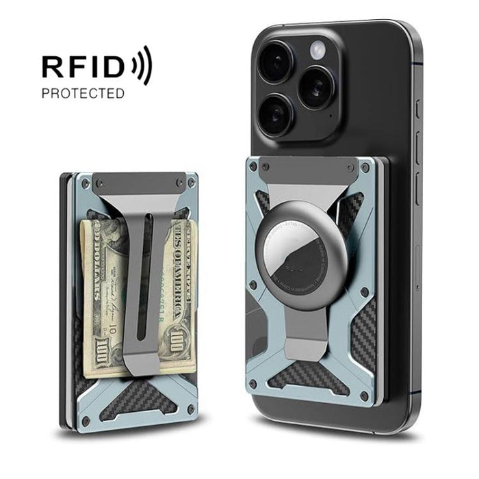 Cartera con bloqueo RFID y tarjetero magnético para AirTag de 2.ª generación / AirTag de 1.ª generación