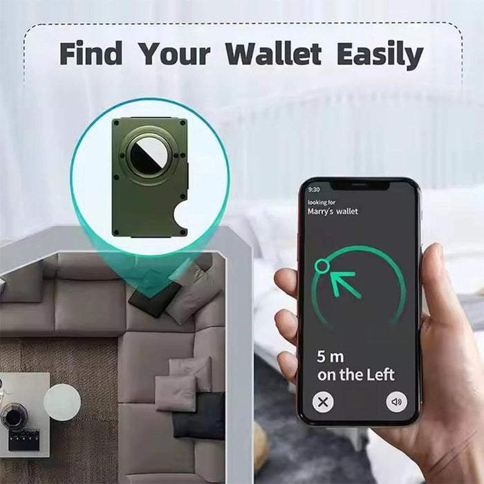 Cartera metálica con bloqueo RFID para tarjetas AirTag de 2.ª generación / AirTag de 1.ª generación