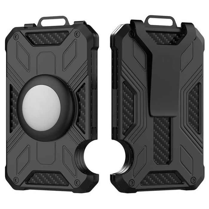 Tarjetero de metal de aluminio con bloqueo RFID para AirTag de 2.ª generación / AirTag de 1.ª generación