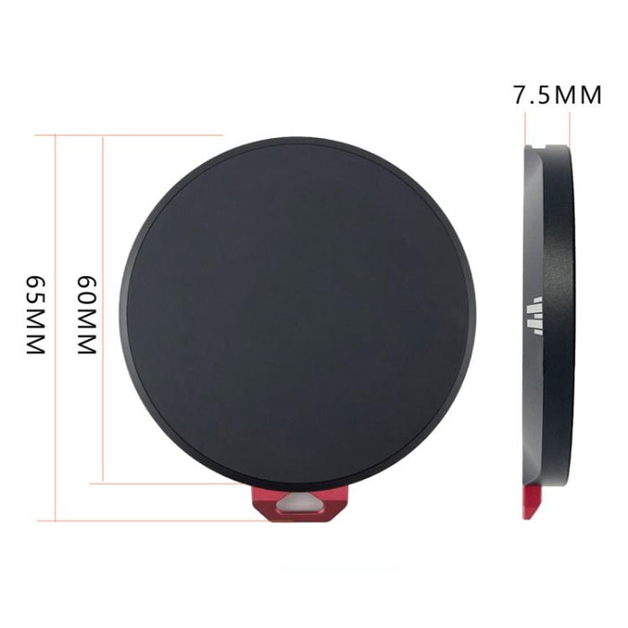 Soporte magnético para teléfono, trípode con zapata fría, aleación de aluminio, palo selfie para fotografía, base de montaje estilo Arca de 1/4 de pulgada con ventosa., Base
