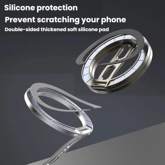 Soporte magnético doble para teléfono, totalmente plegable y multifunción, de metal.