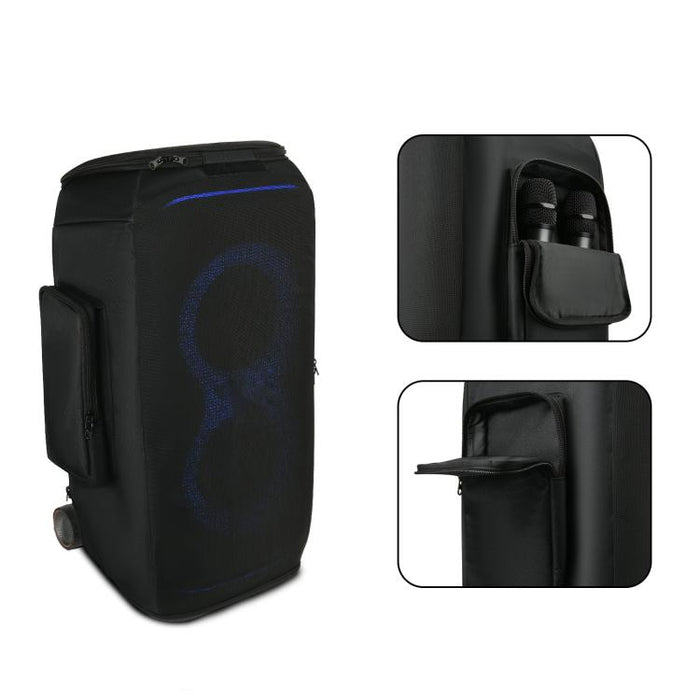 Funda mejorada para altavoz JBL Partybox Stage 320 con bolsillos laterales dobles y carcasa de malla de nailon., Upgraded Cover