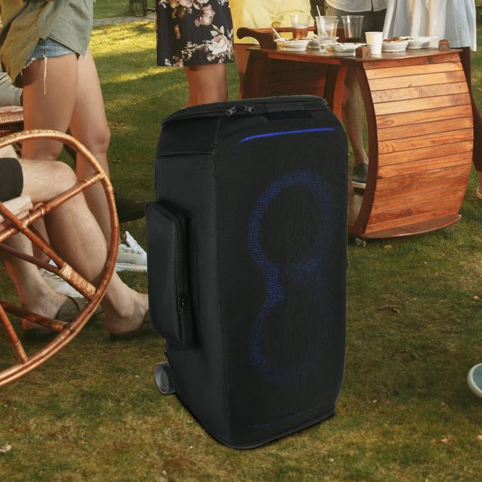 Funda mejorada para altavoz JBL Partybox Stage 320 con bolsillos laterales dobles y carcasa de malla de nailon., Upgraded Cover