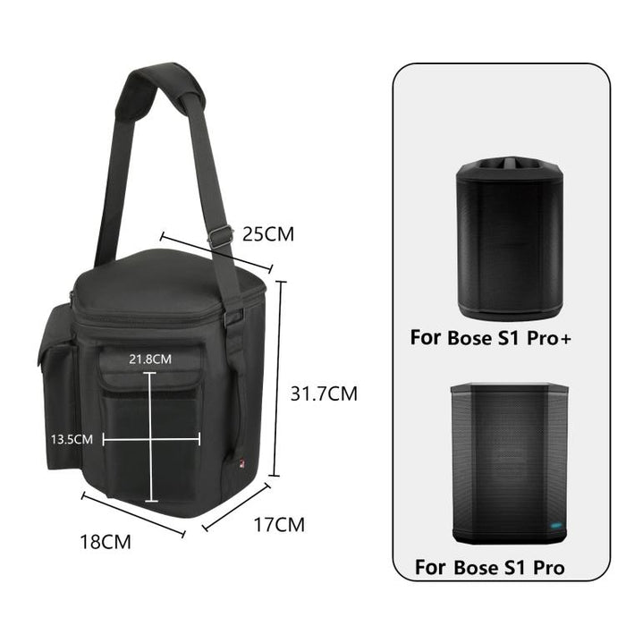 Bolso bandolera para altavoz Bose S1 Pro y S1 Pro+ con doble bolsillo, Crossbody Bag