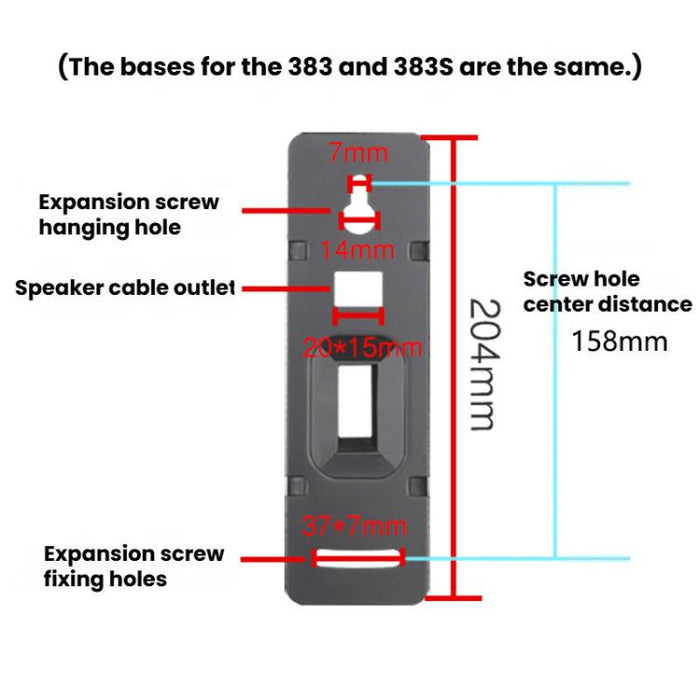 Soporte de pared con ángulo ajustable para altavoces y monitores de sonido envolvente., LKT-383, LKT-383S