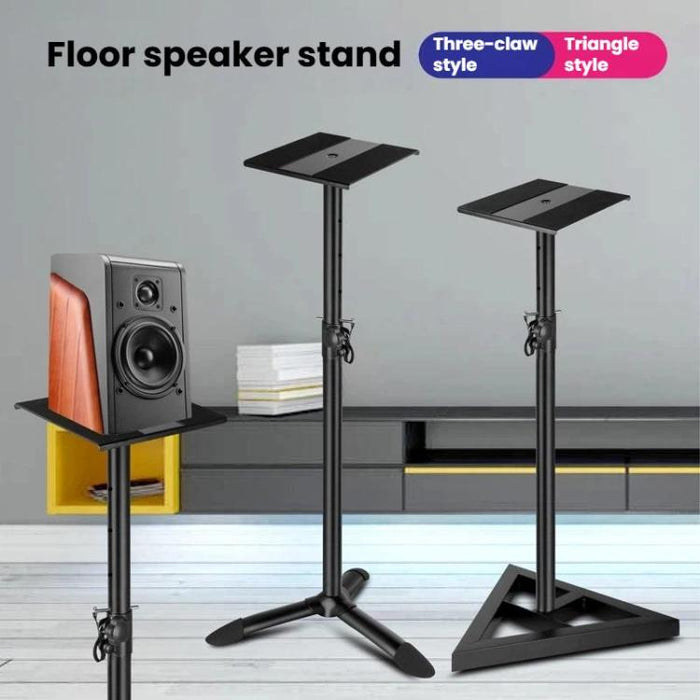 Soporte de altavoz de suelo metálico con trípode envolvente para monitor para estudio y escritorio, LKT-610, LKT-640