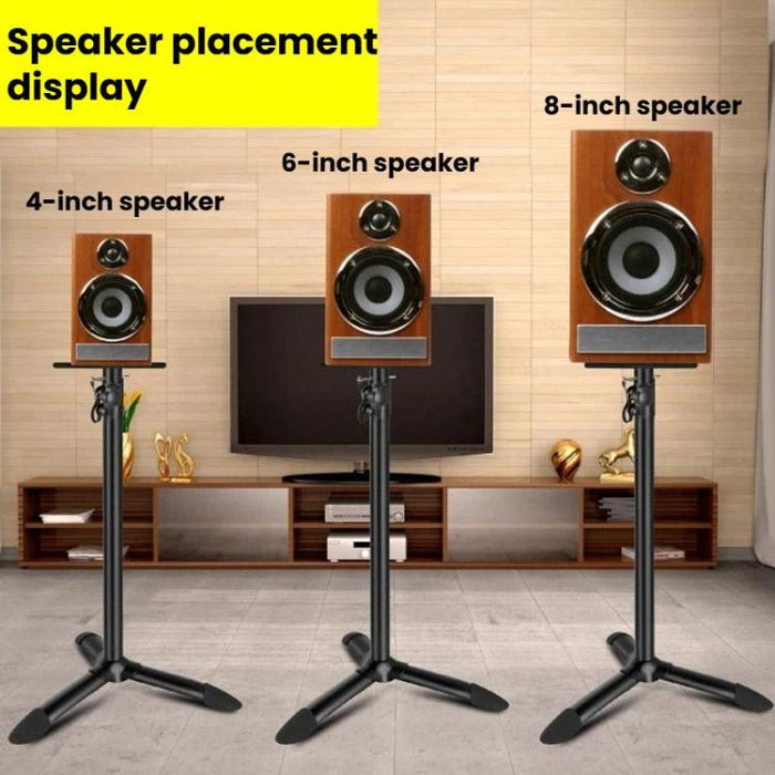 Soporte de altavoz de suelo metálico con trípode envolvente para monitor para estudio y escritorio, LKT-610, LKT-640
