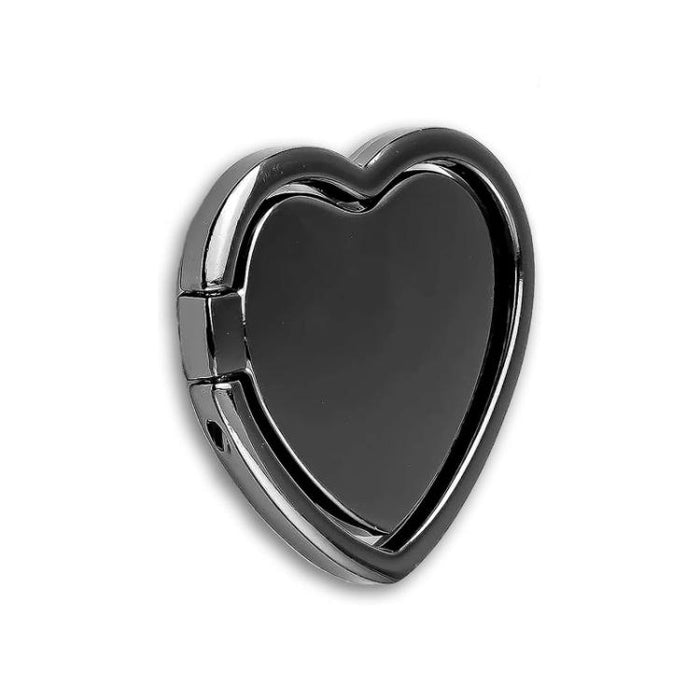 Soporte para teléfono de metal con forma de corazón, giratorio 360 grados, con hebilla de anillo.