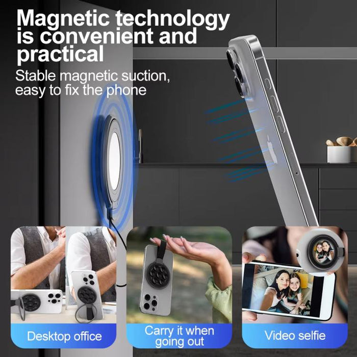Soporte de anillo magnético con ventosa para teléfono, fuerte adhesión, agarre para teléfono