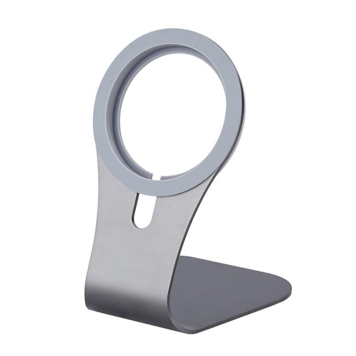 Soporte de teléfono de aleación de aluminio para cargador inalámbrico magnético de escritorio