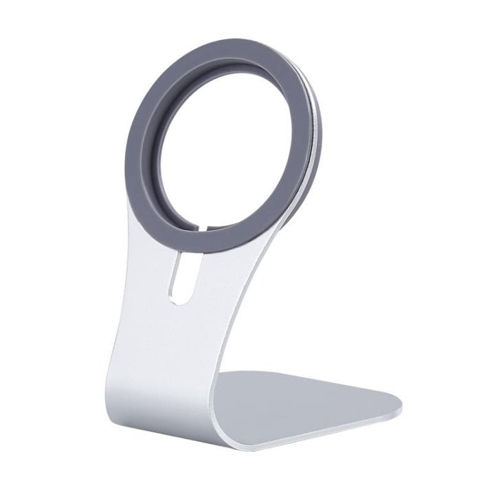 Soporte de teléfono de aleación de aluminio para cargador inalámbrico magnético de escritorio